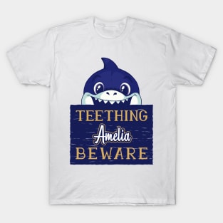 Amelia - Funny Kids Shark - Personalized Gift Idea - Bambini T-Shirt